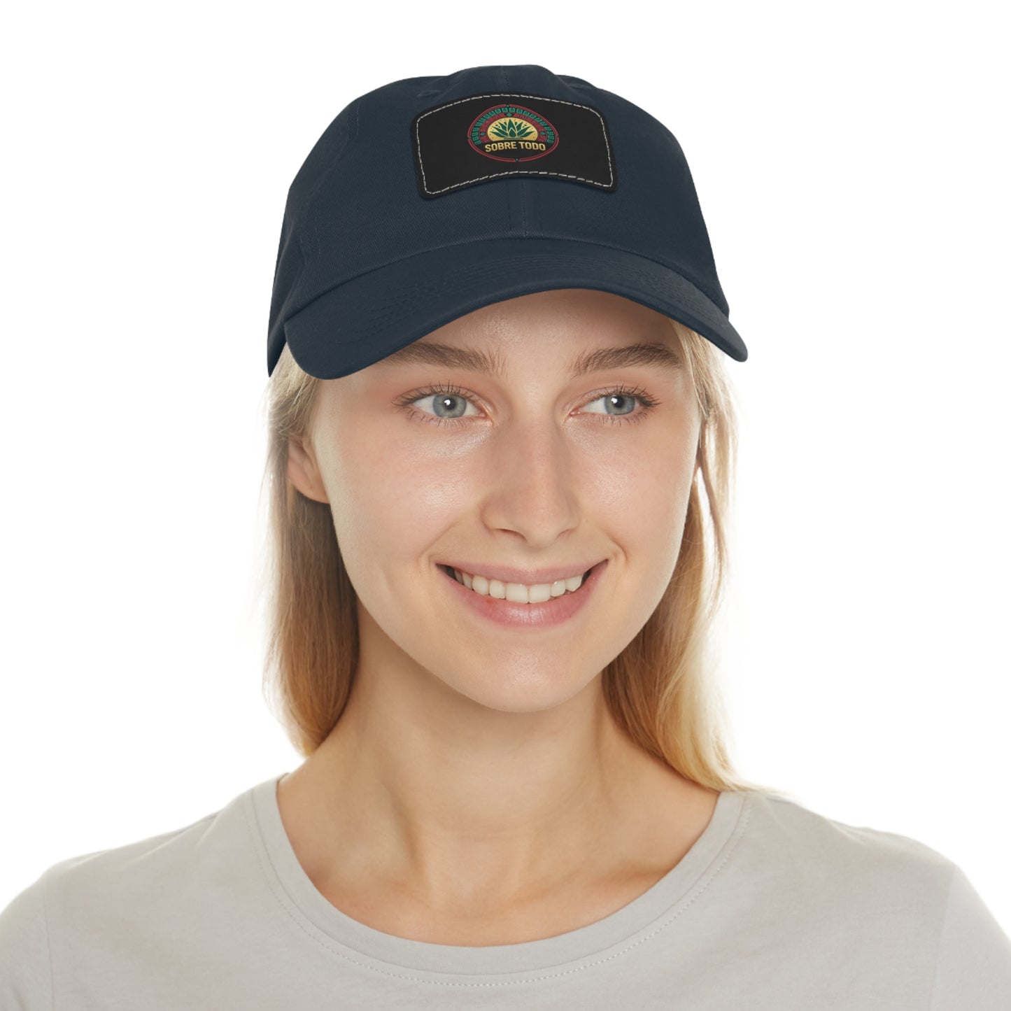 Sobre Todo - Dad Hat With Grey Leather Patch