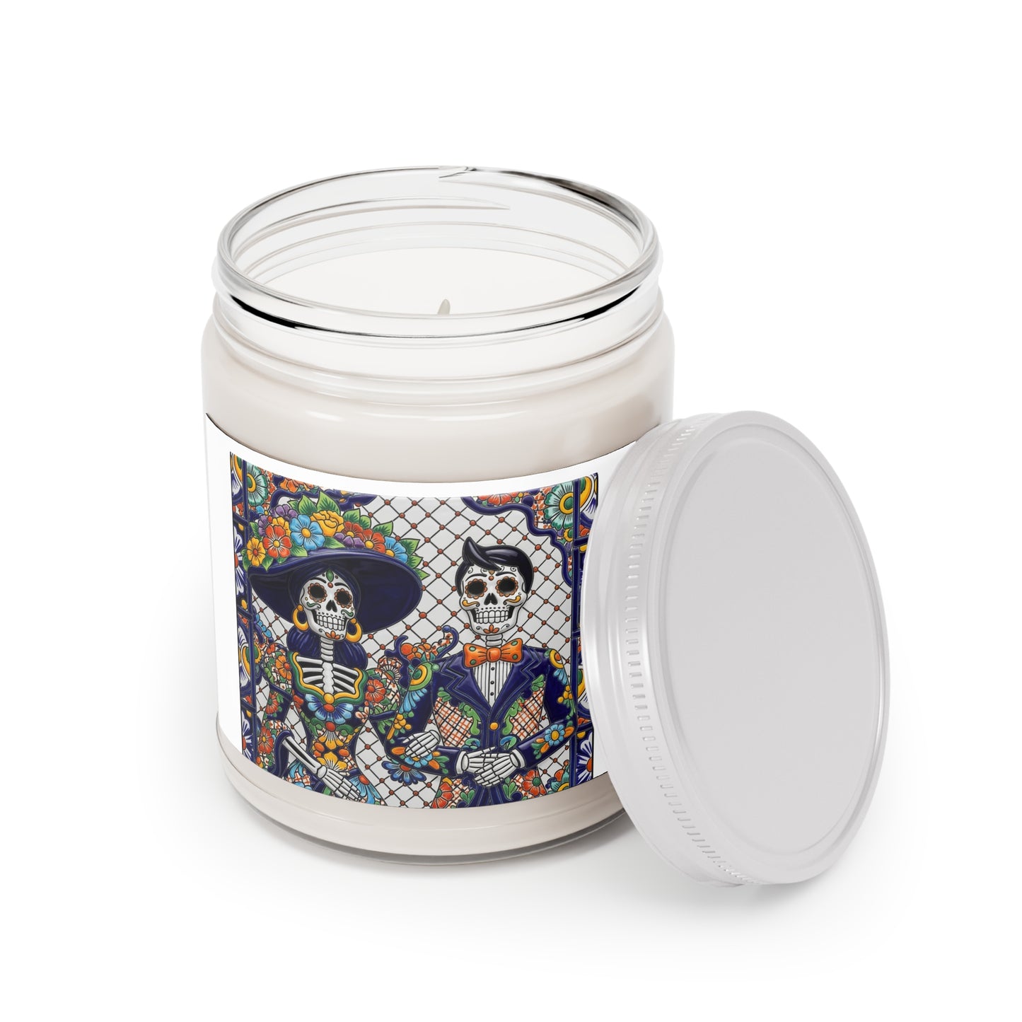 Scented Soy Candle - Day of the Dead Decor, Aromatherapy, Home Fragrance, Unique Gift, Eco-Friendly Candle