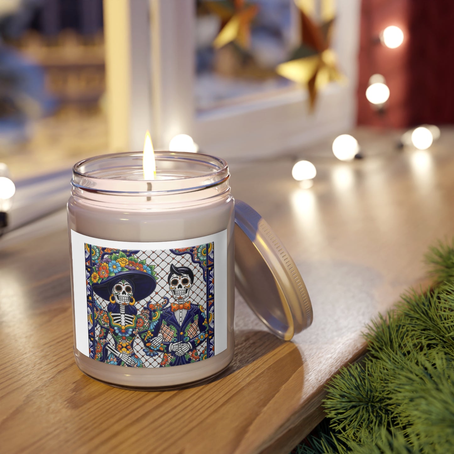 Scented Soy Candle - Day of the Dead Decor, Aromatherapy, Home Fragrance, Unique Gift, Eco-Friendly Candle