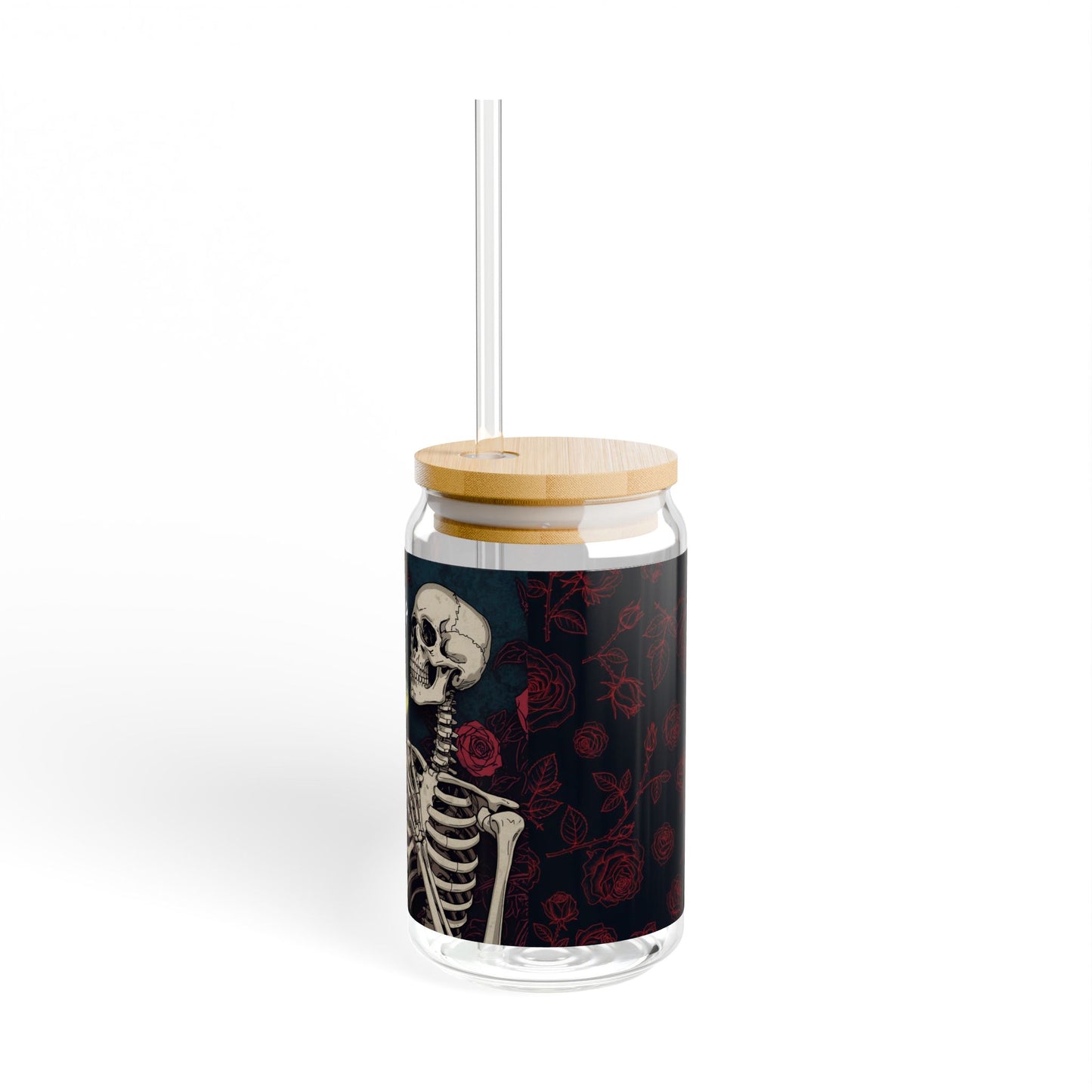 Sobre Todo - Pick Your Poison – Skeleton Glass Cup with Straw