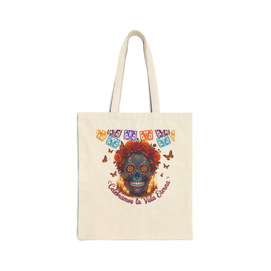 Sobre Todo - Celebramos la Vida Eterna Cotton Canvas Tote Bag