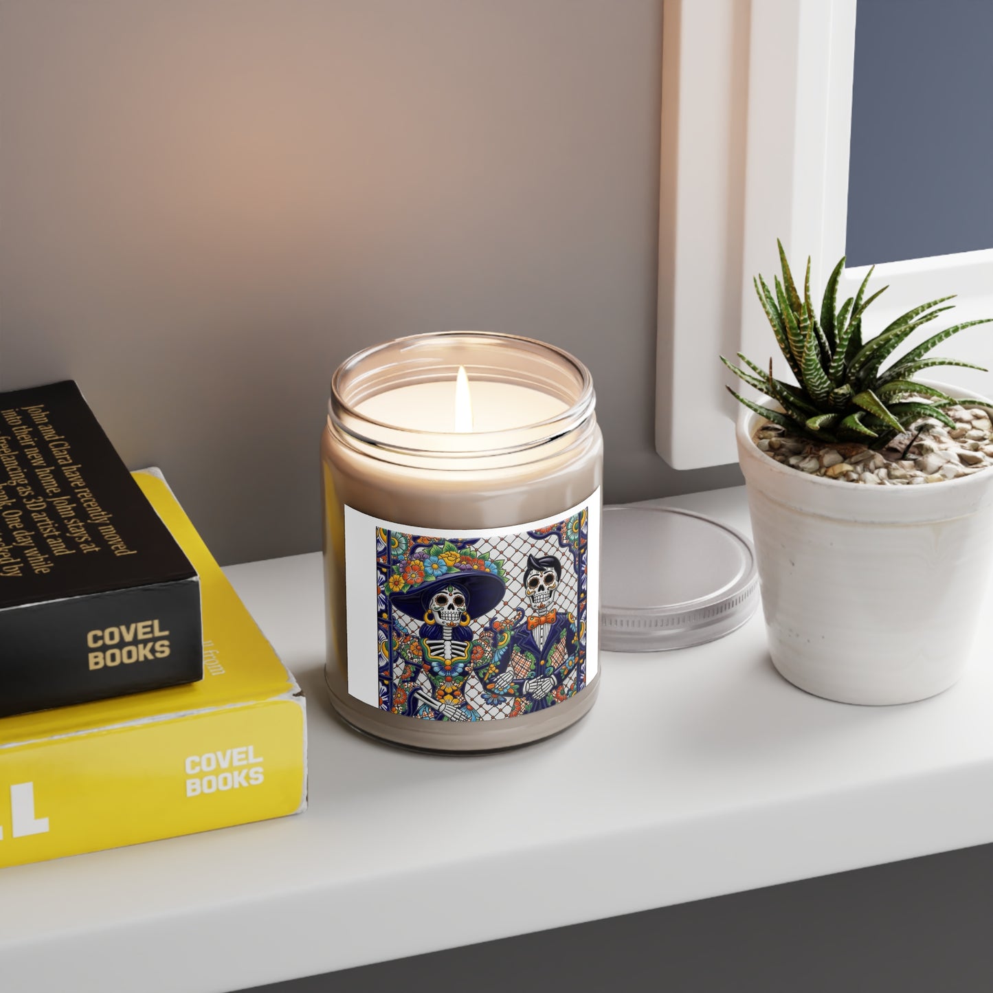 Scented Soy Candle - Day of the Dead Decor, Aromatherapy, Home Fragrance, Unique Gift, Eco-Friendly Candle