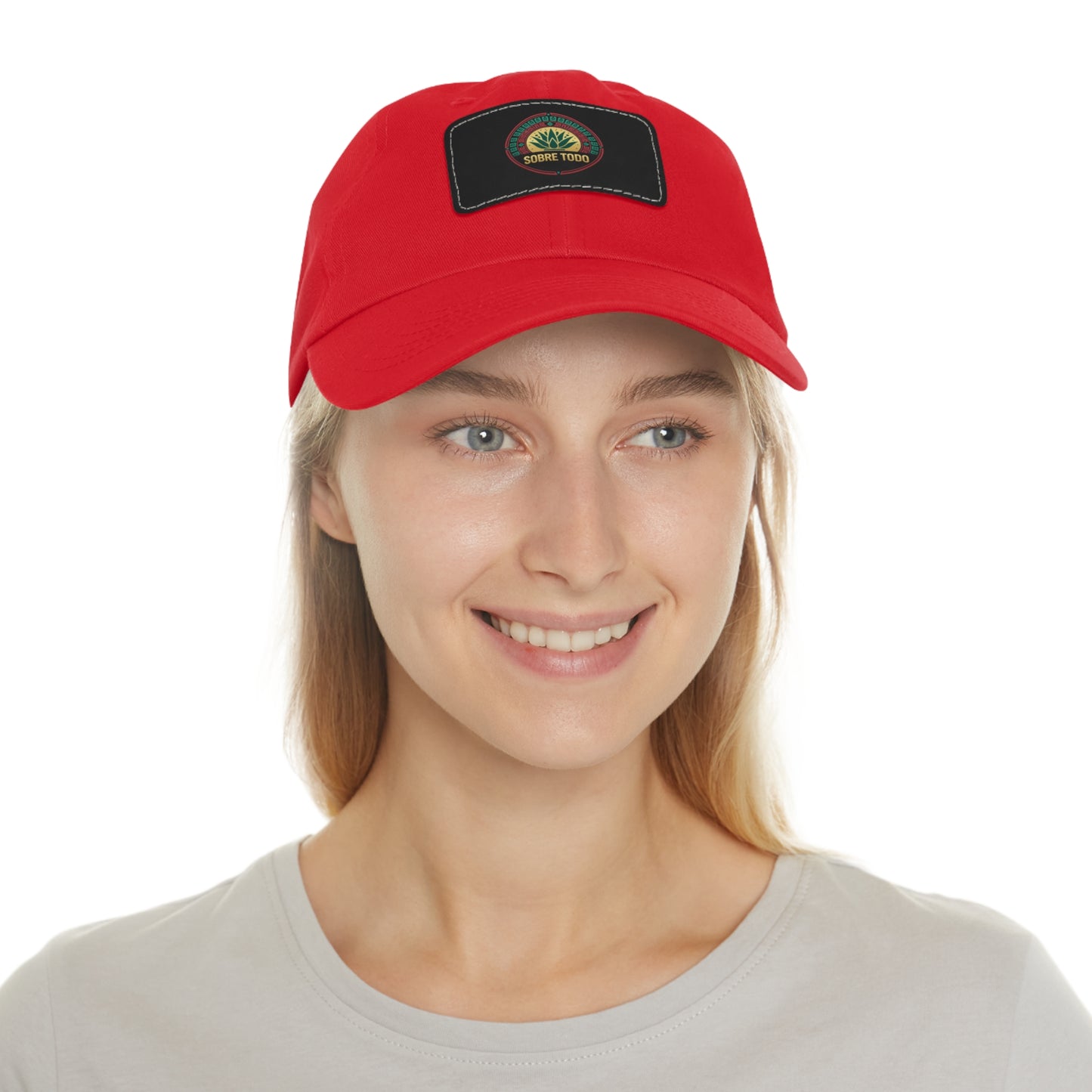 Sobre Todo - Dad Hat With Grey Leather Patch