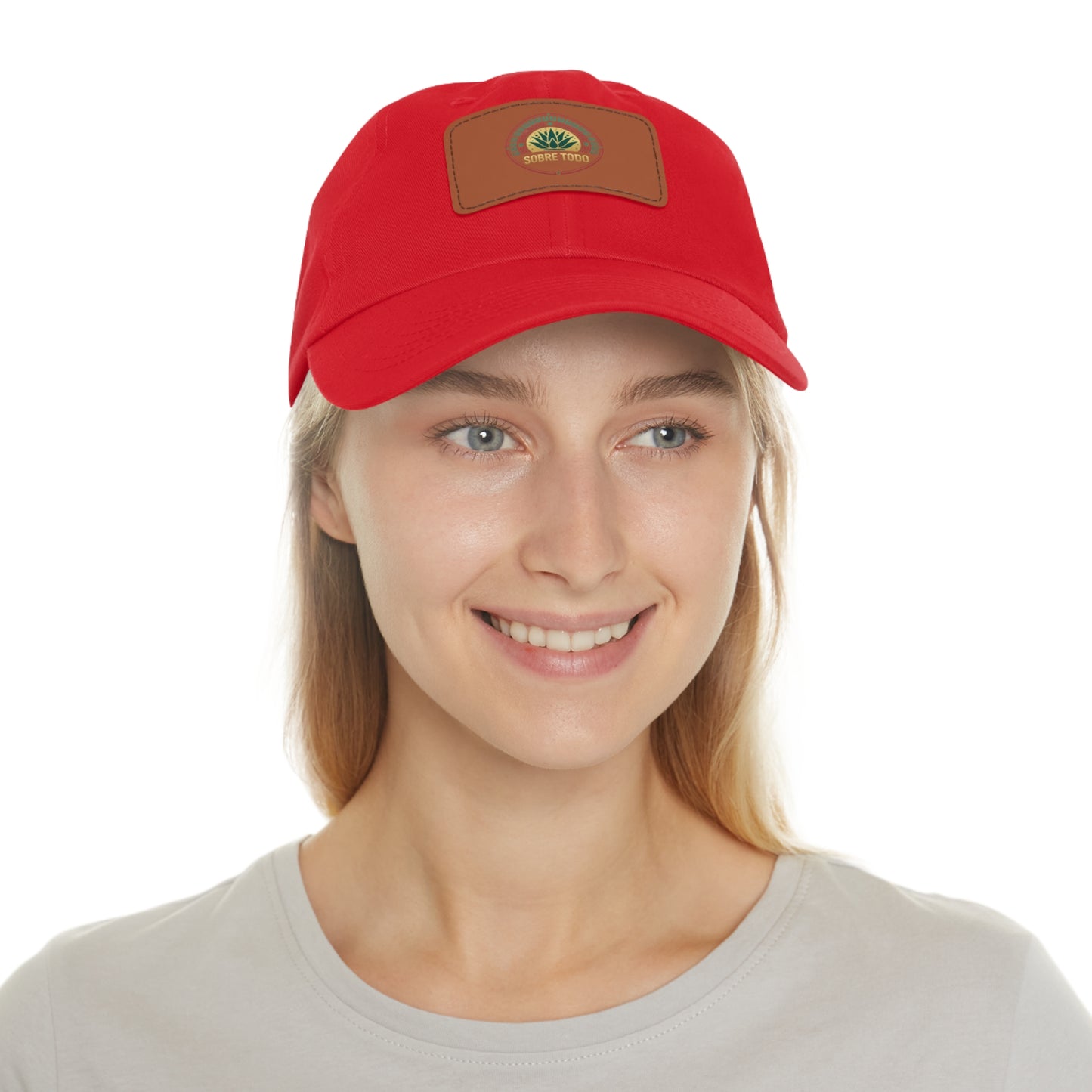 Sobre Todo - Dad Hat With Grey Leather Patch