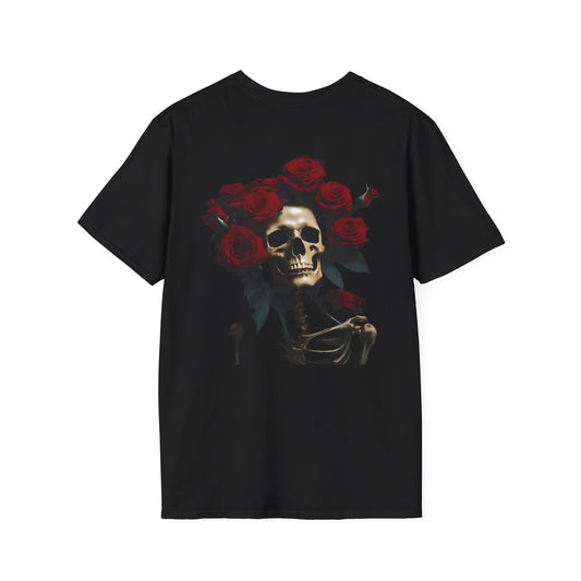 Sobre Todo - Skull Rose T-Shirt | Unisex Tee, Casual Wear, Halloween Gift, Unisex Apparel, Graphic Tee, Everyday Comfort