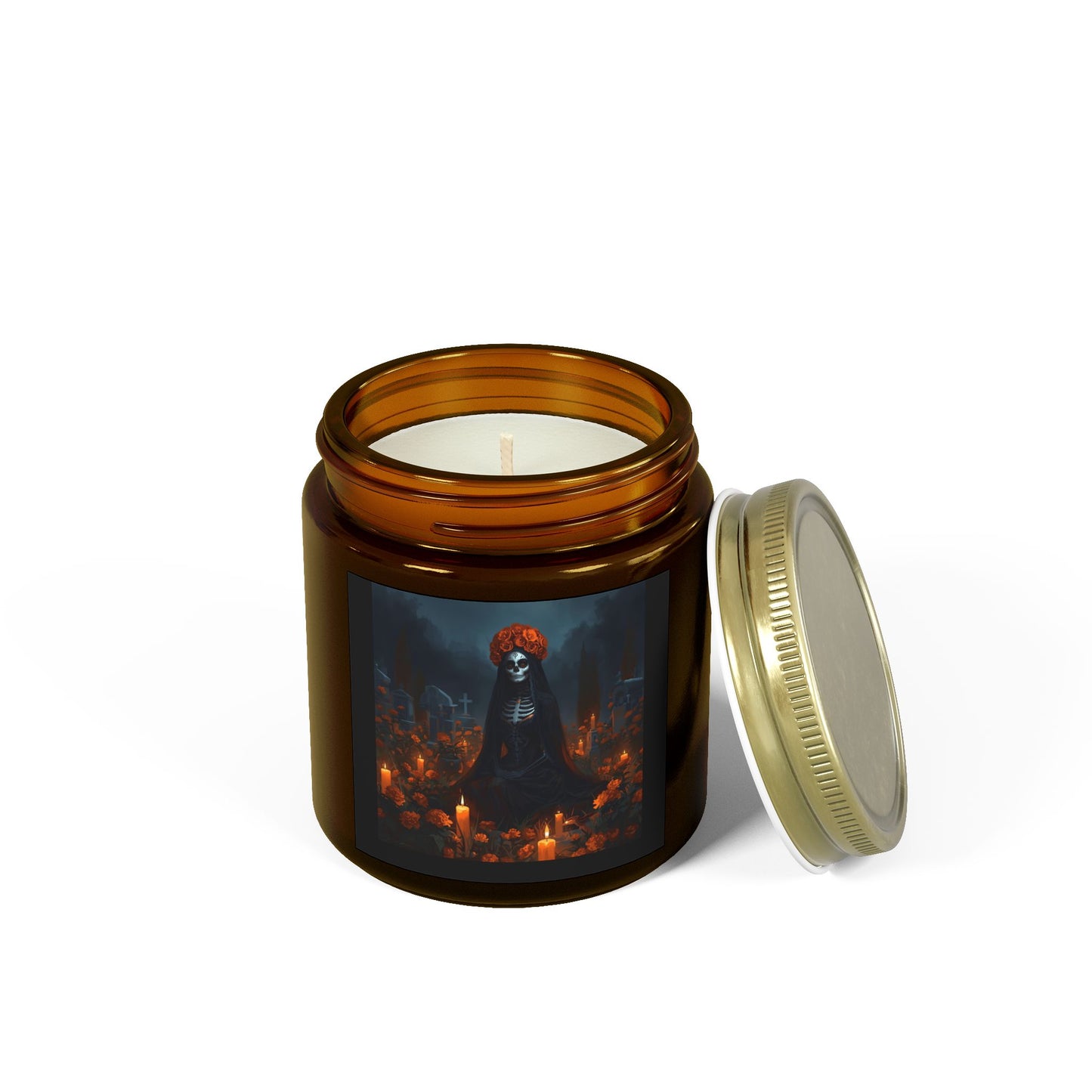 Sobre Todo - Mystical Skull Scented Candle | Coconut Apricot Wax | Halloween Decor, Aromatherapy Gift, Home Fragrance, Goth Style, Gothic