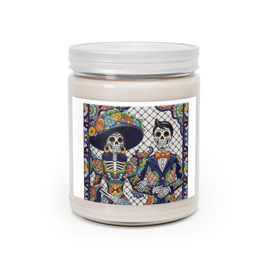 Scented Soy Candle - Day of the Dead Decor, Aromatherapy, Home Fragrance, Unique Gift, Eco-Friendly Candle