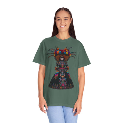 Colorful Dia de los Muertos T-Shirt, Unisex Garment-Dyed Tee, Casual Festival Wear, Halloween Decor, Cultural Celebration Top