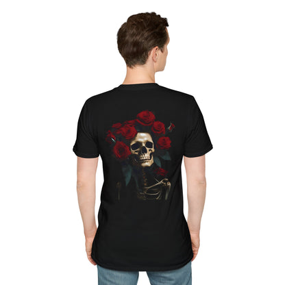 Sobre Todo - Skull Rose T-Shirt | Unisex Tee, Casual Wear, Halloween Gift, Unisex Apparel, Graphic Tee, Everyday Comfort