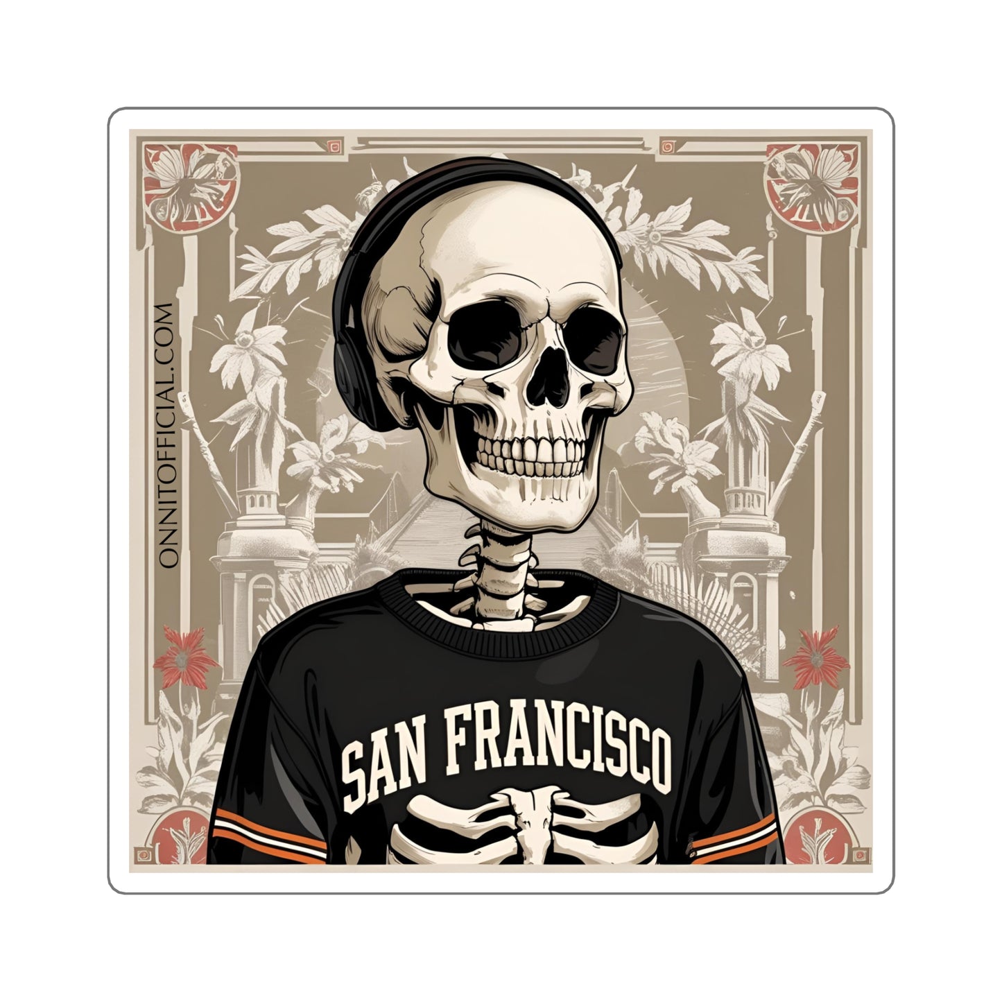 SF Skater Bones – San Francisco Skeleton Sticker