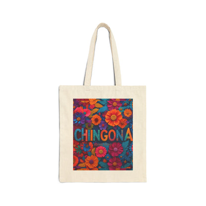 Sobre Todo - Chingona Floral- Cotton Tote Bag