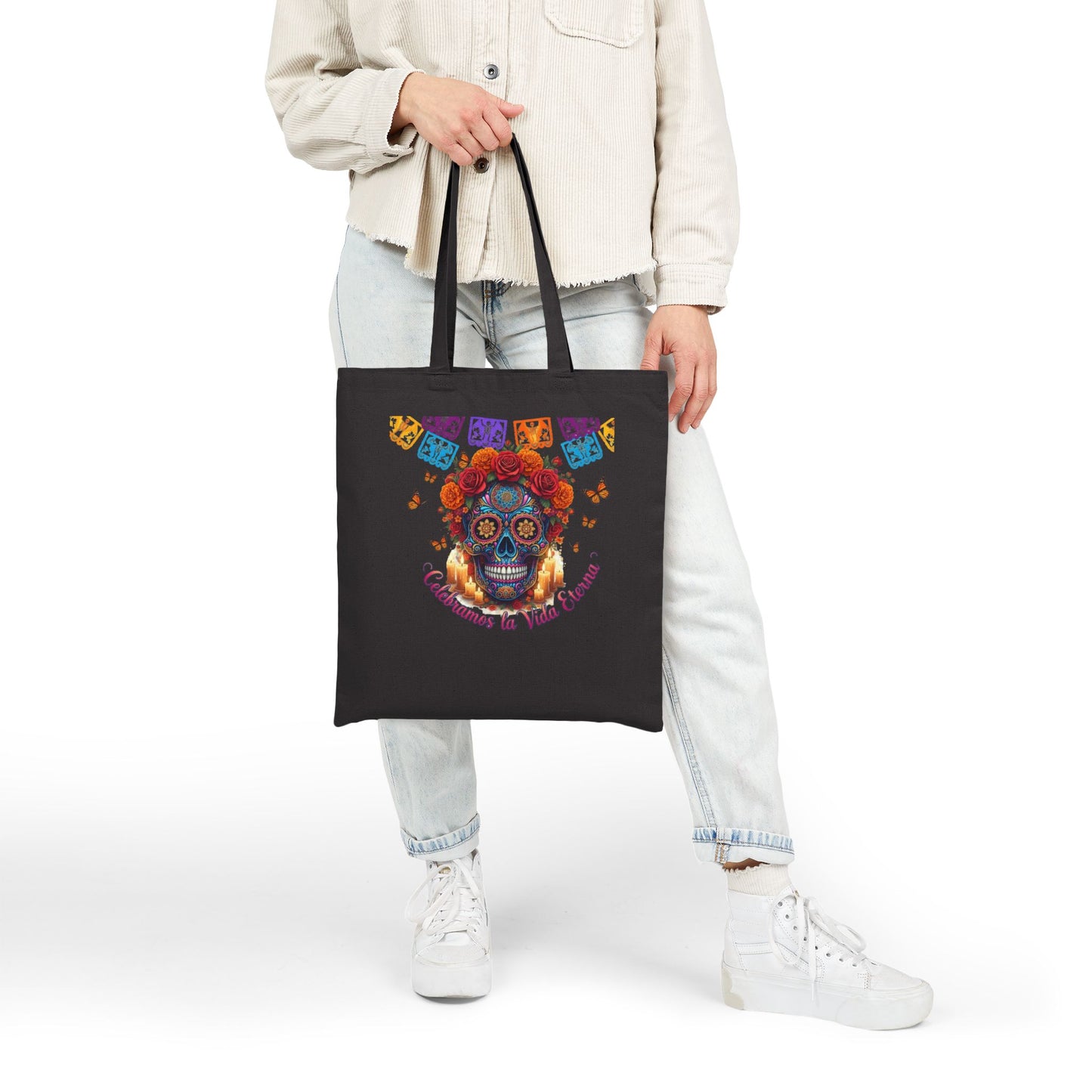 Sobre Todo - Celebramos la Vida Eterna Cotton Canvas Tote Bag