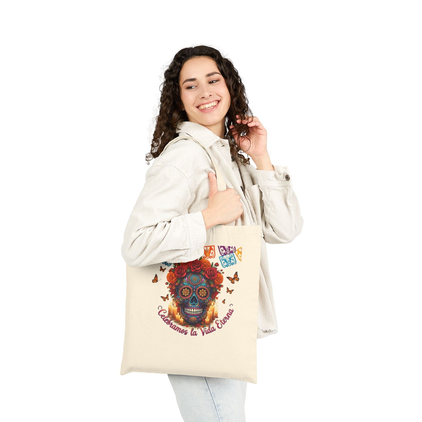 Sobre Todo - Celebramos la Vida Eterna Cotton Canvas Tote Bag