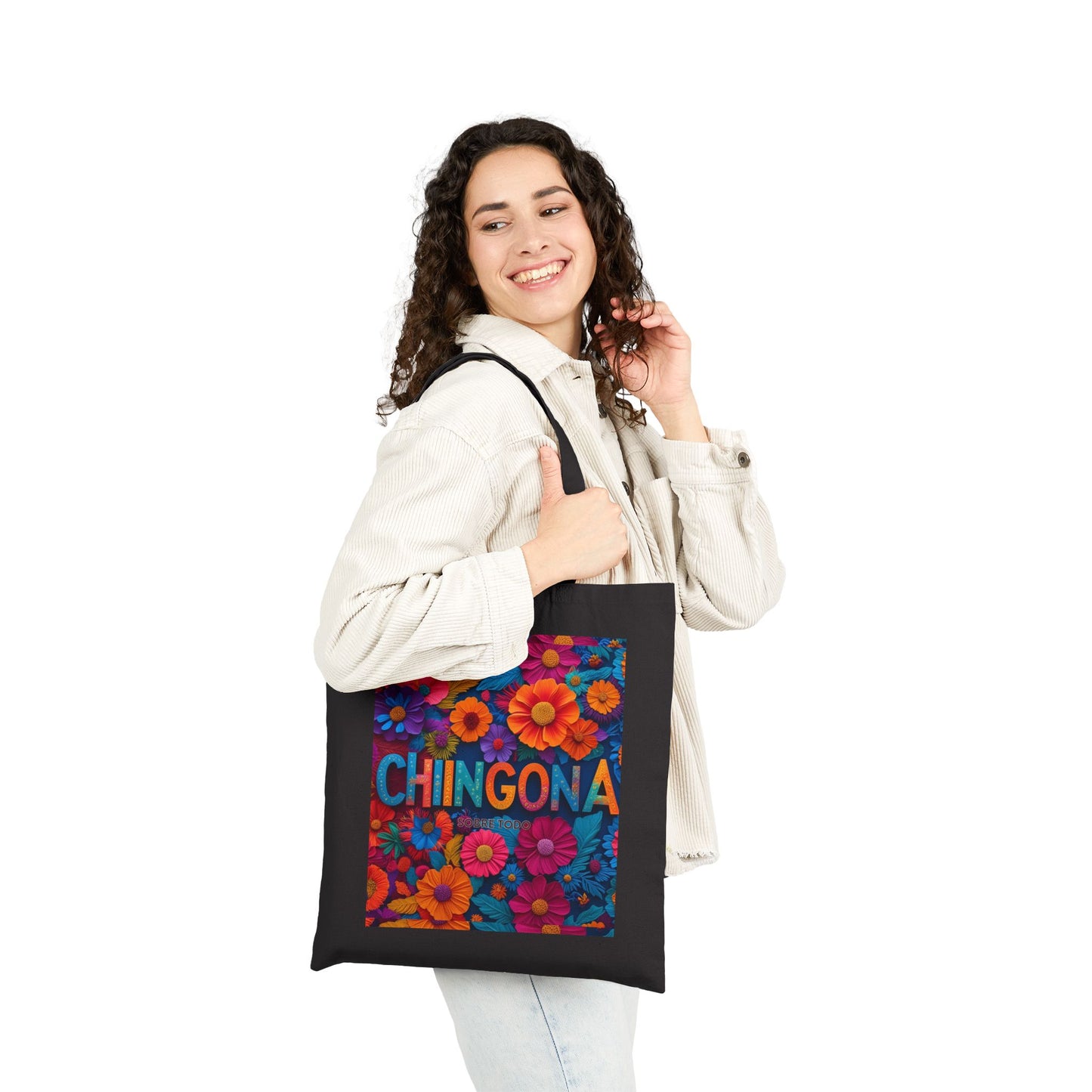 Sobre Todo - Chingona Floral- Cotton Tote Bag