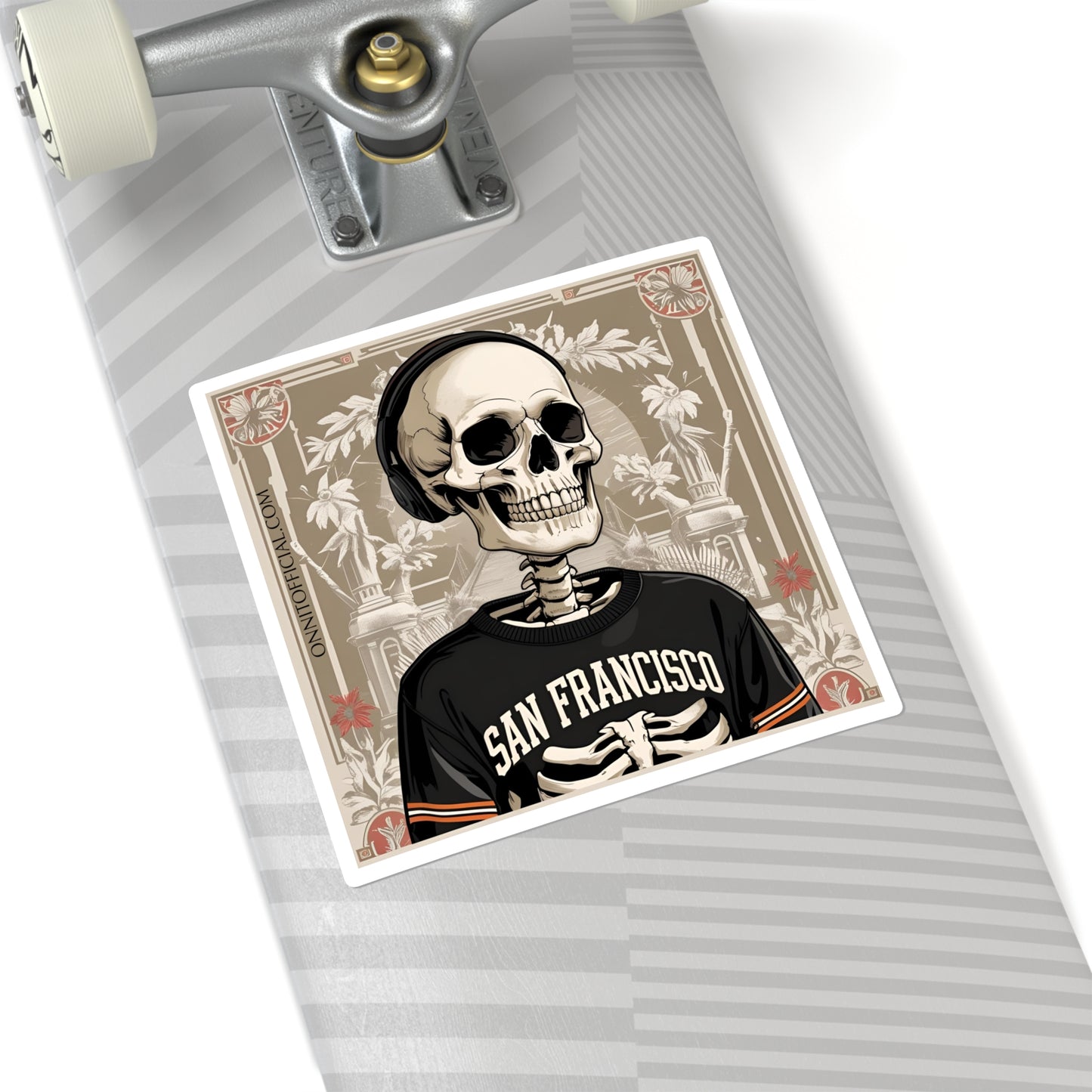 SF Skater Bones – San Francisco Skeleton Sticker