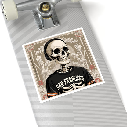 SF Skater Bones – San Francisco Skeleton Sticker