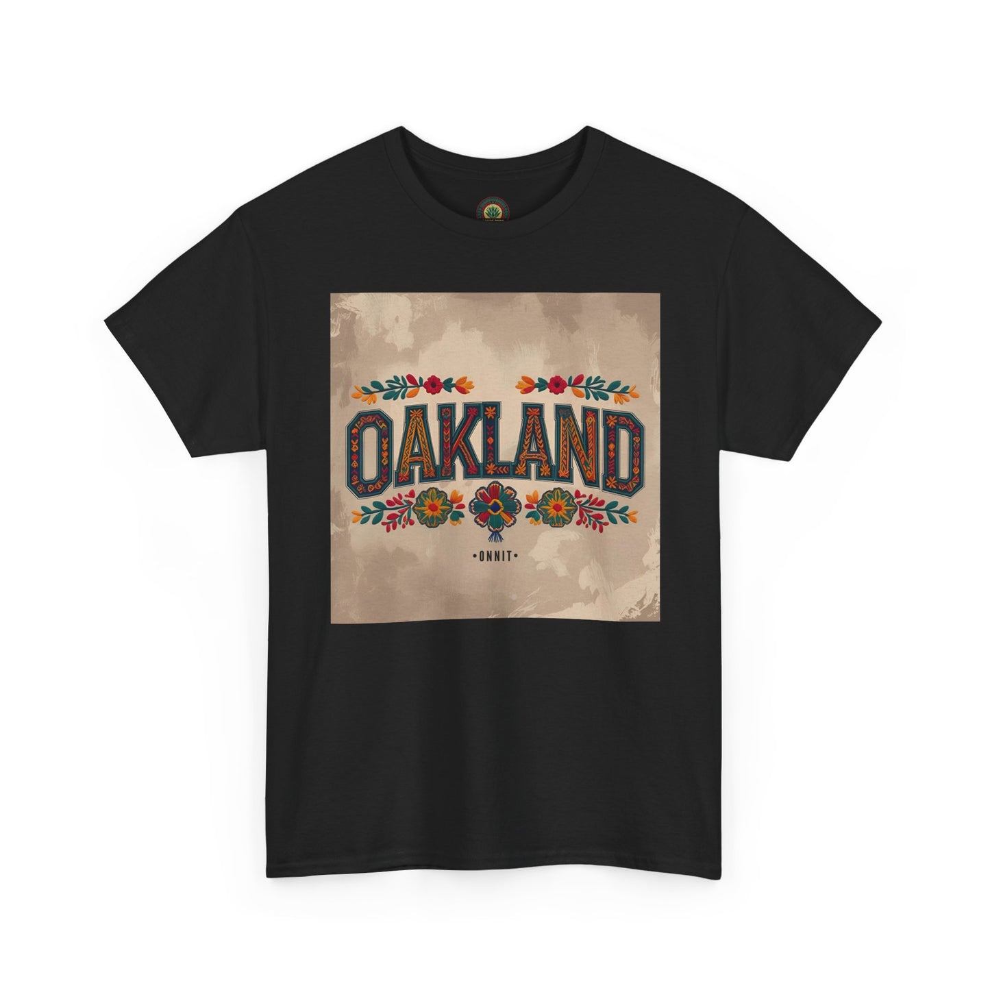 Sobre Todo - Oakland Floral Unisex Heavy Cotton Tee, Vintage Style Shirt, Casual Wear, Local Pride Apparel