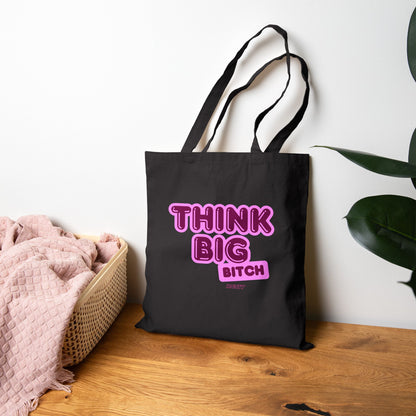 Think Big Bitch – Bold Canvas Tote Bag | Shopping Bag, Funny Gift for Her, Motivational Tote, Everyday Use Bag
