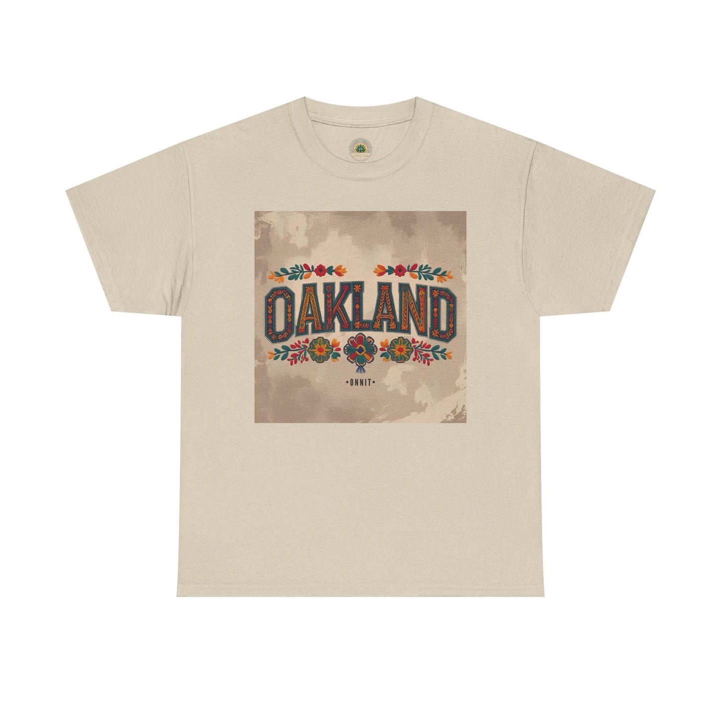 Sobre Todo - Oakland Floral Unisex Heavy Cotton Tee, Vintage Style Shirt, Casual Wear, Local Pride Apparel