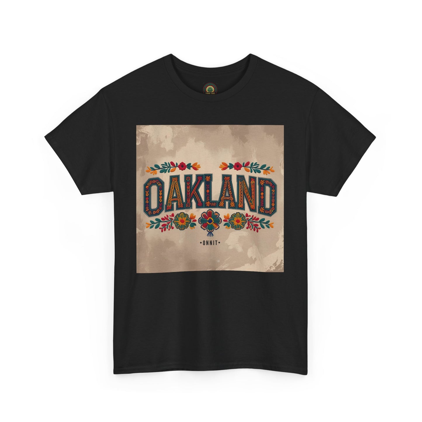 Sobre Todo - Oakland Floral Unisex Heavy Cotton Tee, Vintage Style Shirt, Casual Wear, Local Pride Apparel