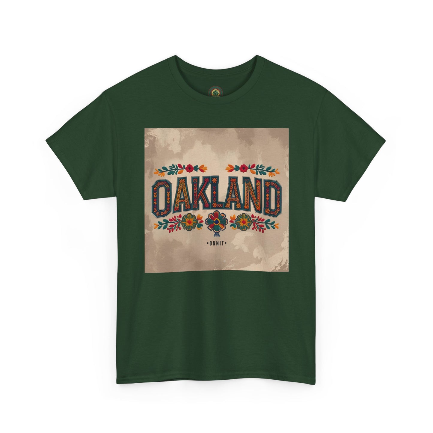 Sobre Todo - Oakland Floral Unisex Heavy Cotton Tee, Vintage Style Shirt, Casual Wear, Local Pride Apparel