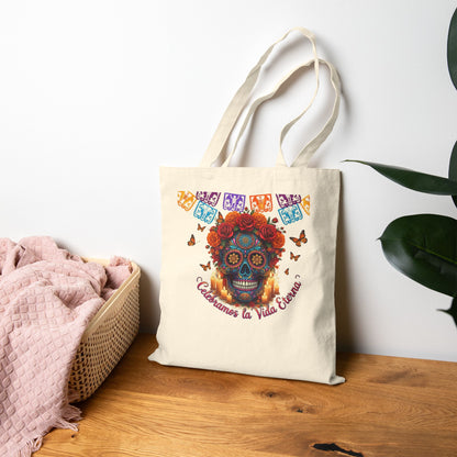 Sobre Todo - Celebramos la Vida Eterna Cotton Canvas Tote Bag