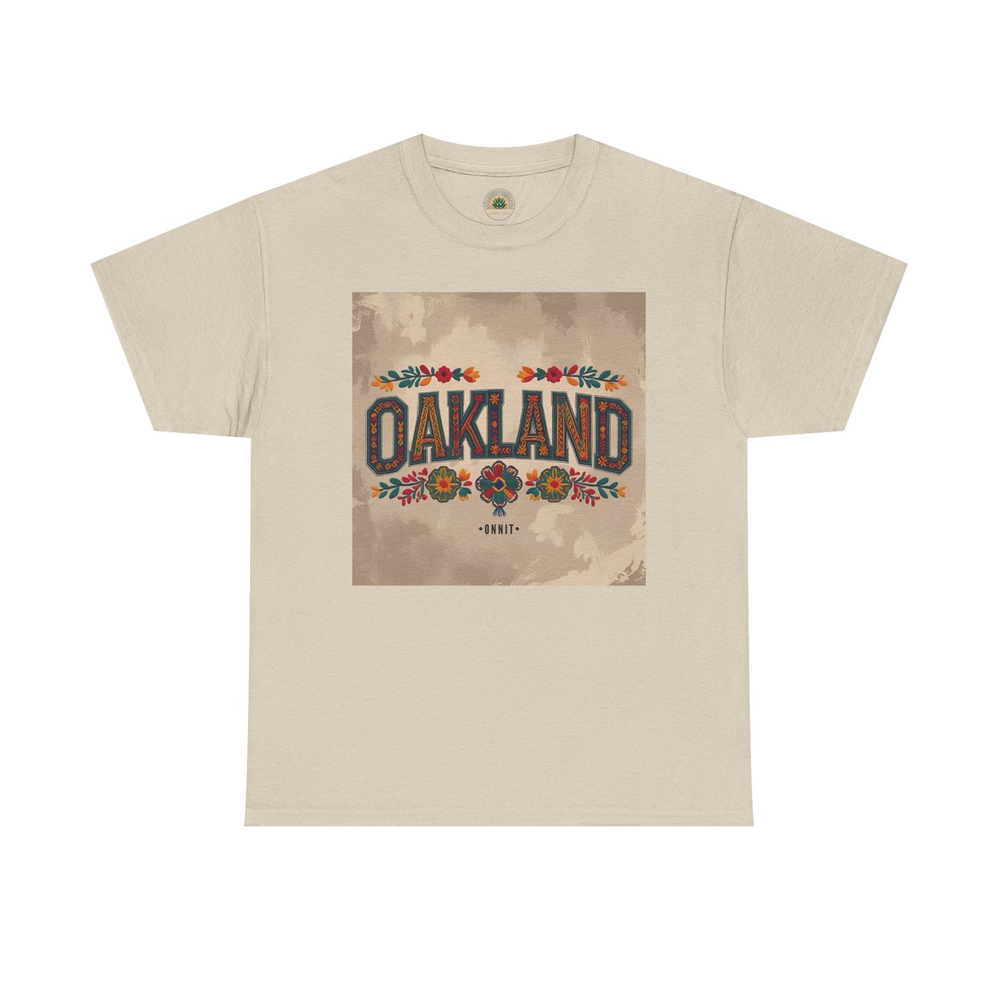 Sobre Todo - Oakland Floral Unisex Heavy Cotton Tee, Vintage Style Shirt, Casual Wear, Local Pride Apparel