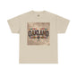 Sobre Todo - Oakland Floral Unisex Heavy Cotton Tee, Vintage Style Shirt, Casual Wear, Local Pride Apparel