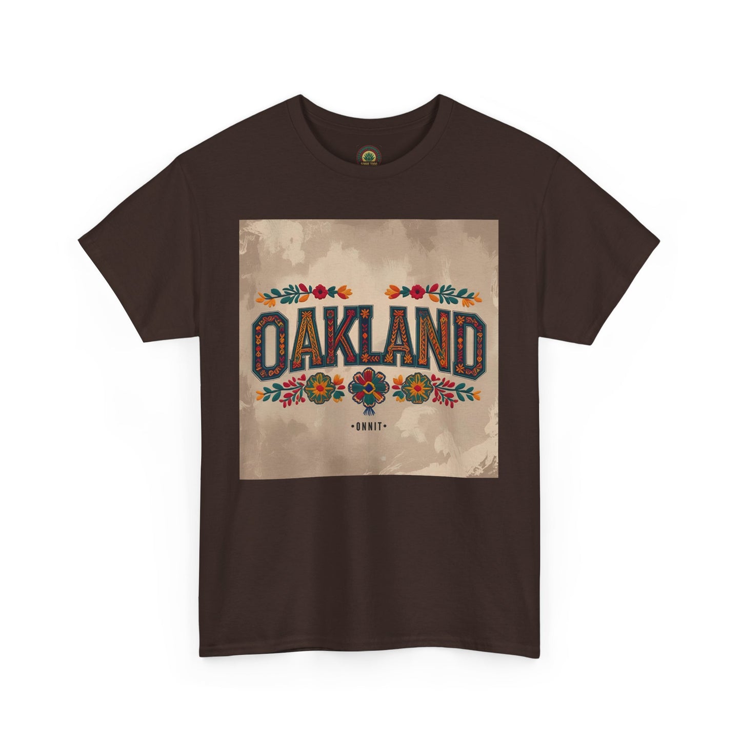 Sobre Todo - Oakland Floral Unisex Heavy Cotton Tee, Vintage Style Shirt, Casual Wear, Local Pride Apparel