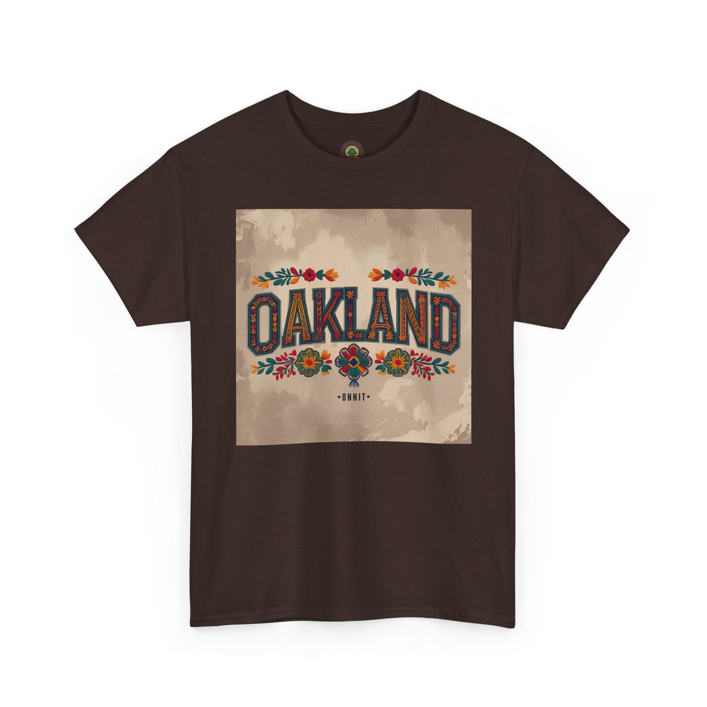 Sobre Todo - Oakland Floral Unisex Heavy Cotton Tee, Vintage Style Shirt, Casual Wear, Local Pride Apparel