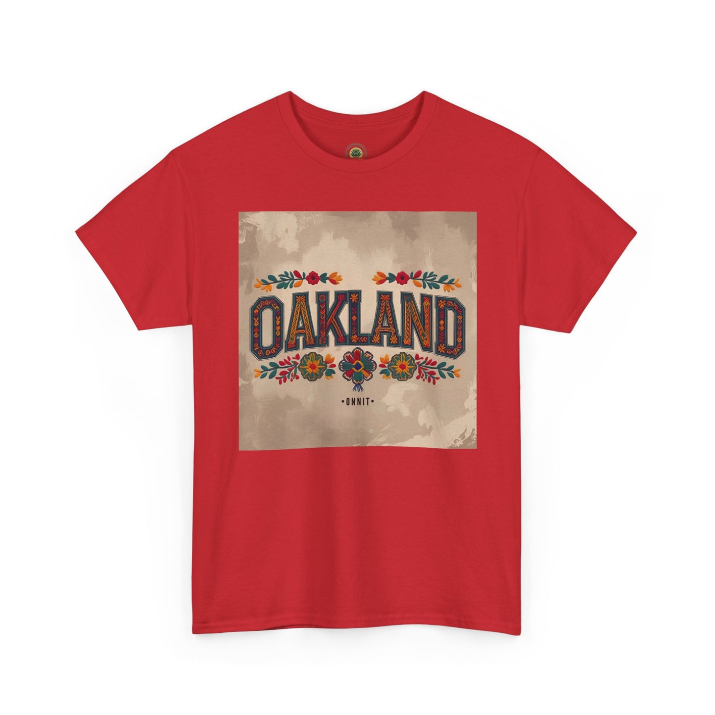 Sobre Todo - Oakland Floral Unisex Heavy Cotton Tee, Vintage Style Shirt, Casual Wear, Local Pride Apparel