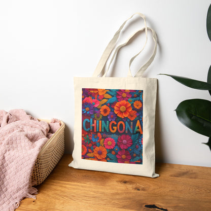 Sobre Todo - Chingona Floral- Cotton Tote Bag