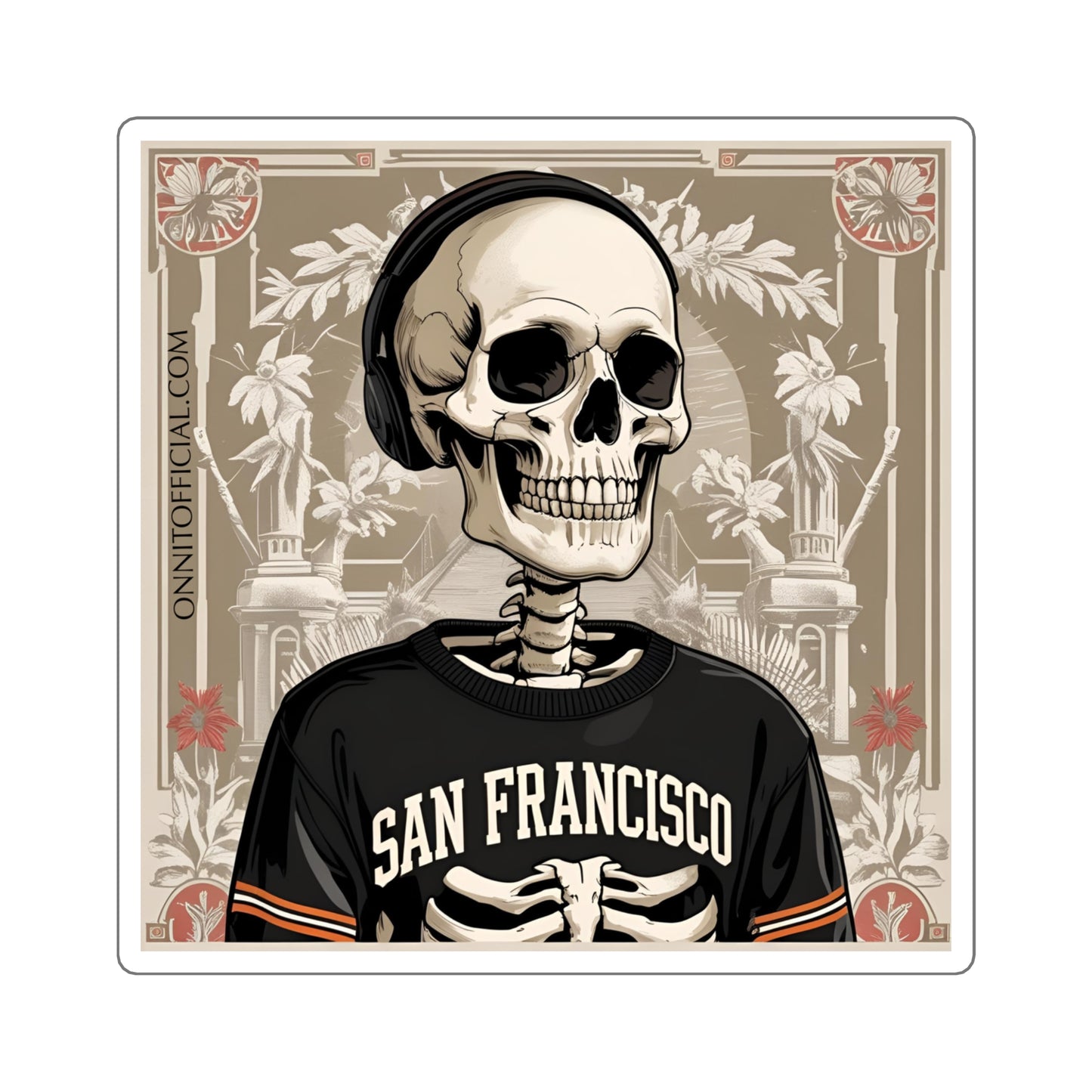SF Skater Bones – San Francisco Skeleton Sticker