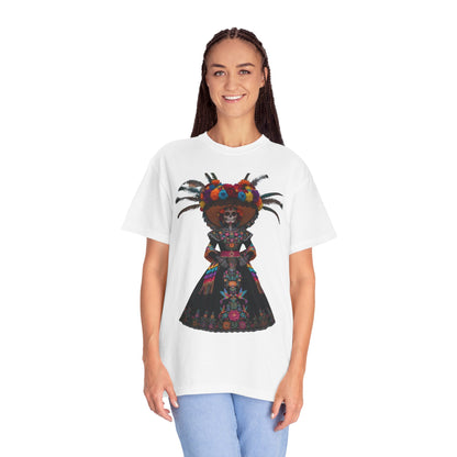 Colorful Dia de los Muertos T-Shirt, Unisex Garment-Dyed Tee, Casual Festival Wear, Halloween Decor, Cultural Celebration Top