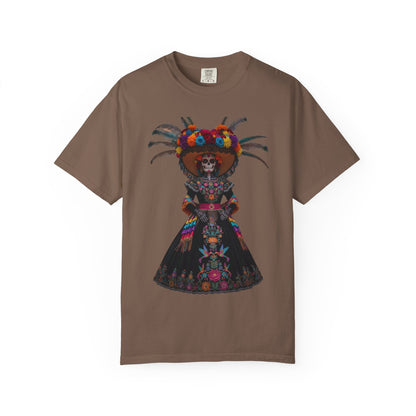 Colorful Dia de los Muertos T-Shirt, Unisex Garment-Dyed Tee, Casual Festival Wear, Halloween Decor, Cultural Celebration Top