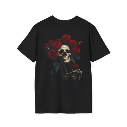 Sobre Todo - Skull Rose T-Shirt | Unisex Tee, Casual Wear, Halloween Gift, Unisex Apparel, Graphic Tee, Everyday Comfort