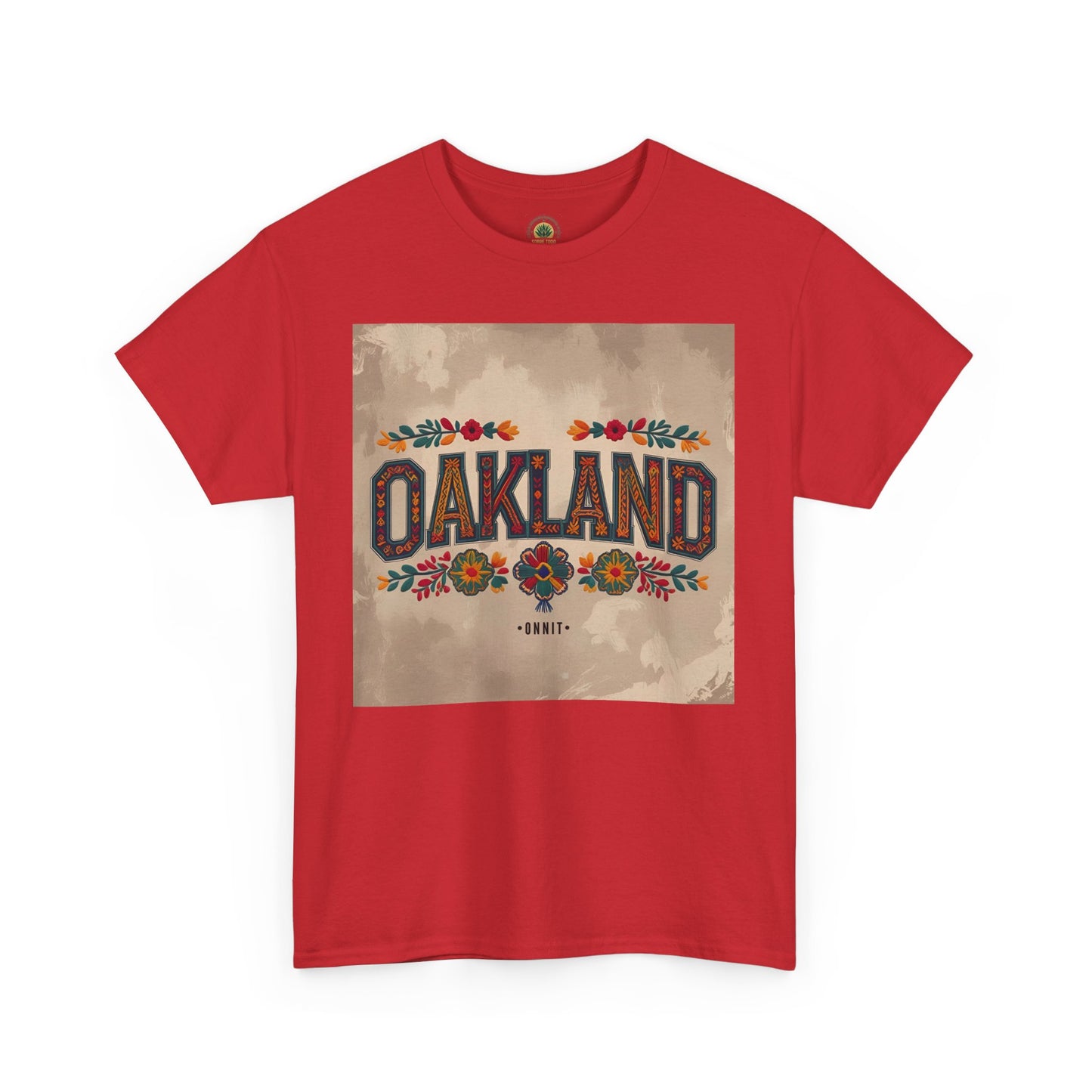 Sobre Todo - Oakland Floral Unisex Heavy Cotton Tee, Vintage Style Shirt, Casual Wear, Local Pride Apparel