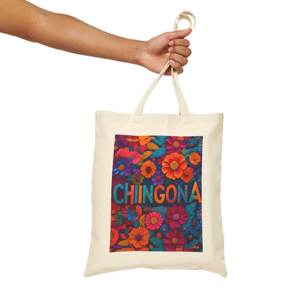 Sobre Todo - Chingona Floral- Cotton Tote Bag