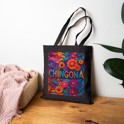 Sobre Todo - Chingona Floral- Cotton Tote Bag
