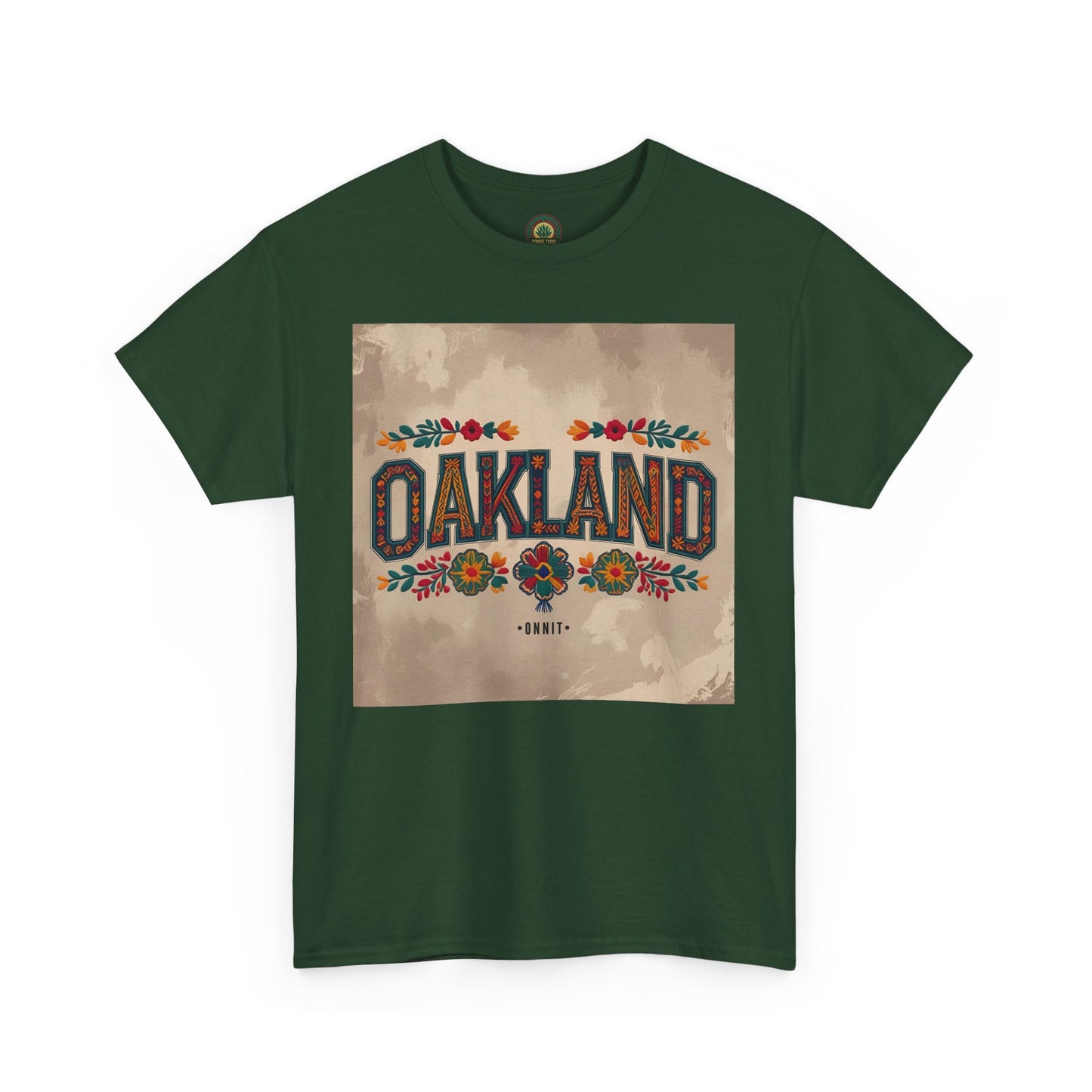 Sobre Todo - Oakland Floral Unisex Heavy Cotton Tee, Vintage Style Shirt, Casual Wear, Local Pride Apparel