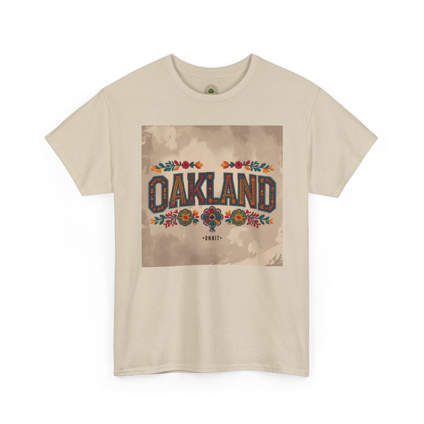 Sobre Todo - Oakland Floral Unisex Heavy Cotton Tee, Vintage Style Shirt, Casual Wear, Local Pride Apparel